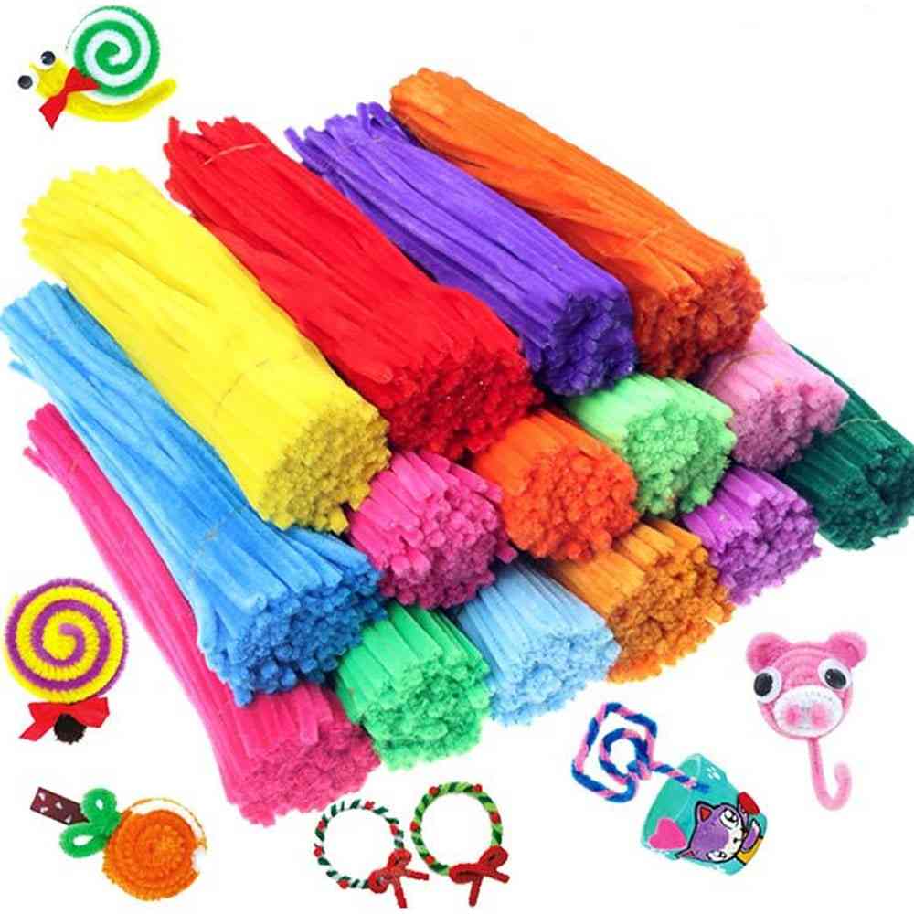 Kids Creative Colorful Diy Plush Chenille Sticks Stem Pipe Cleaner Educational