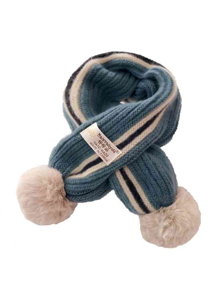 écharpe pour enfants - automne hiver enfant en bas âge garçons / filles croix tricot écharpes en laine bébé sauvage chaud - rouge