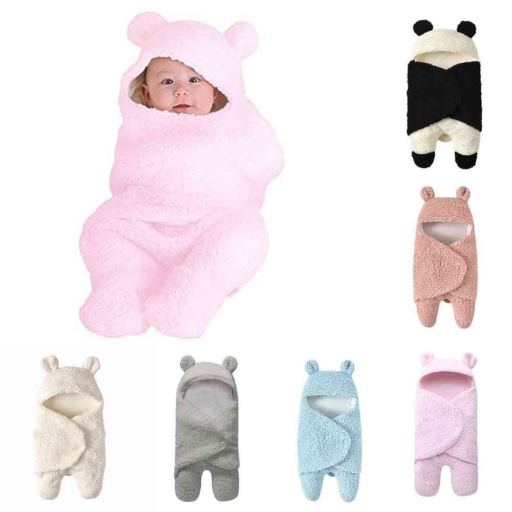 Detská deka - novorodenecká roztomilá bavlna panda, ktorá prijíma spiace zavinovacie zavinovacie chlapec / dievča