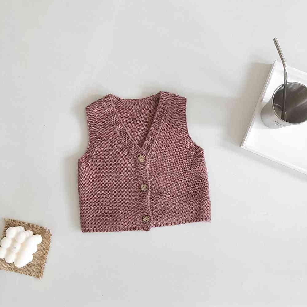 Pletený svetr z bavlněné příze pro dívčí vestu / svetr