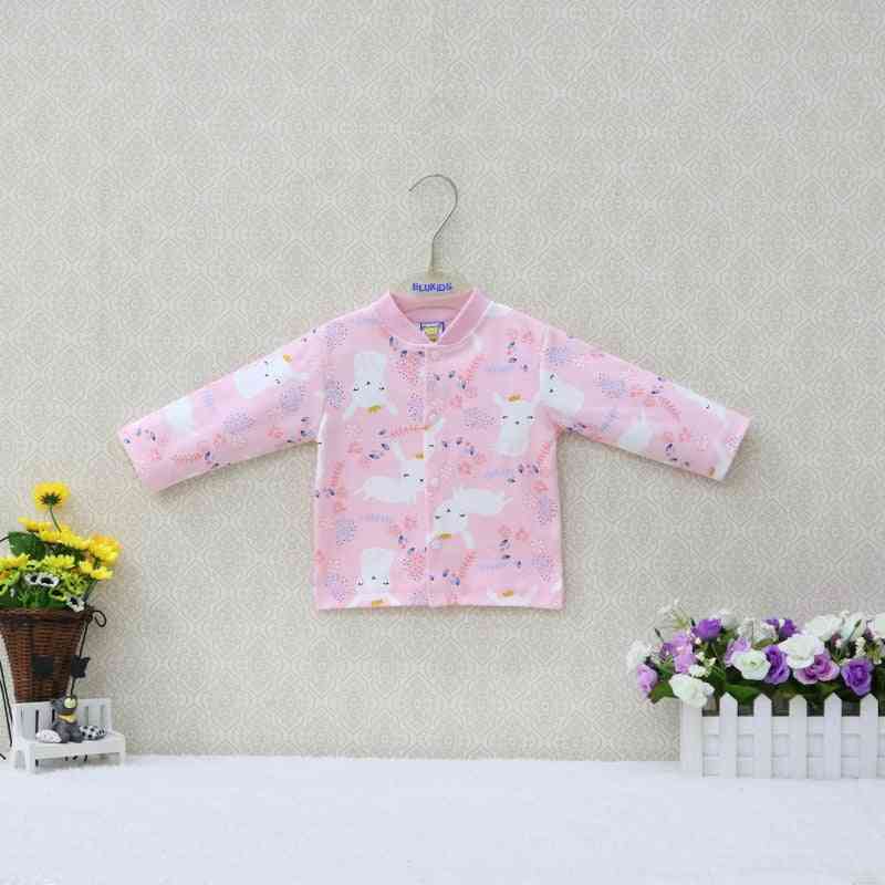 Long Sleeve, Printed Cotton Baby Shirts With Buttons For Spring Or Autumn