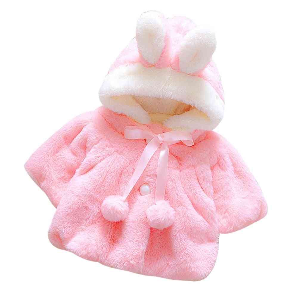 תינוק תינוקות בנות סתיו חורף מעיל ברדס מעיל גלימה בגדים חמים עבים