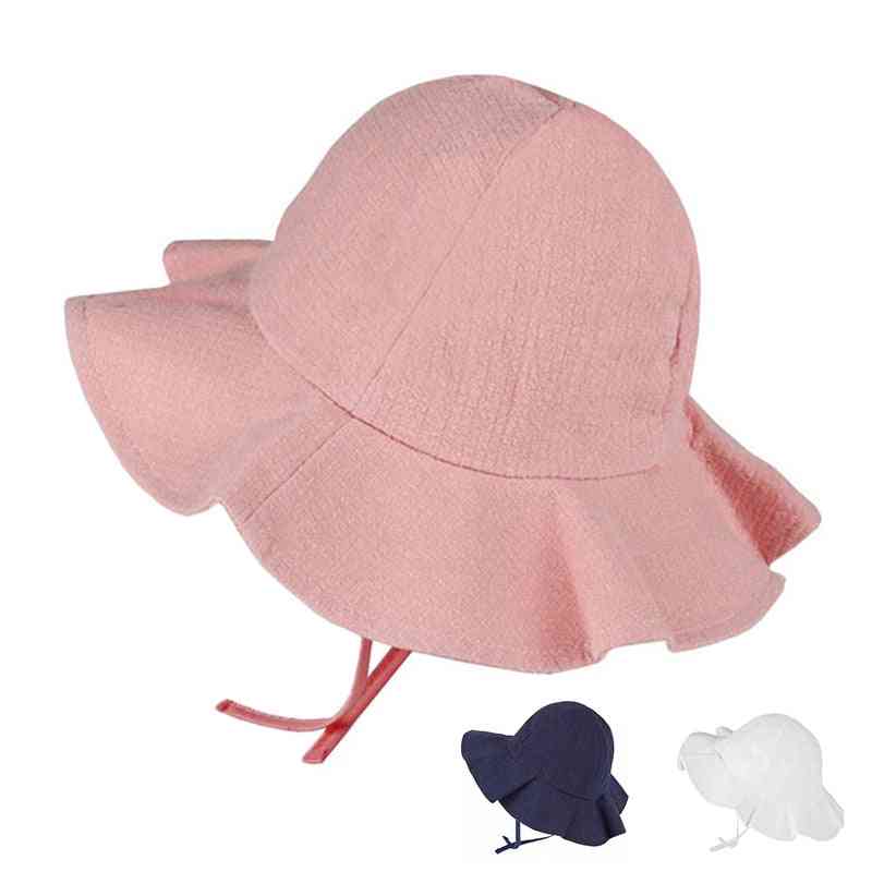 Bebeluș vara pălărie cu găleată în aer liber copii copii florale panama cap soare plajă capace dantelă frumoasă prințesa bord