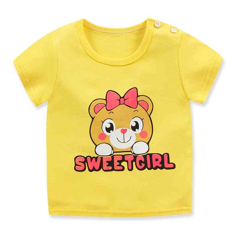 O Neck, Printed Kids T Shirt With Short Sleeves