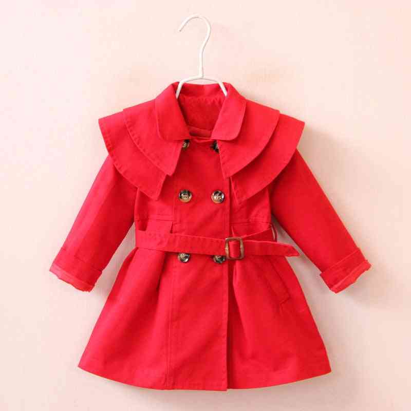 Baby meisje jas herfst winter baby jas kinderen katoen capuchon warme bovenkleding kinder jas pasgeboren kleding - rood / 3m