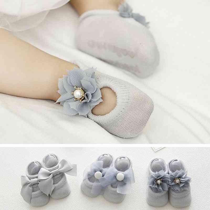 Lace Flower Design, Newborn Baby Socks