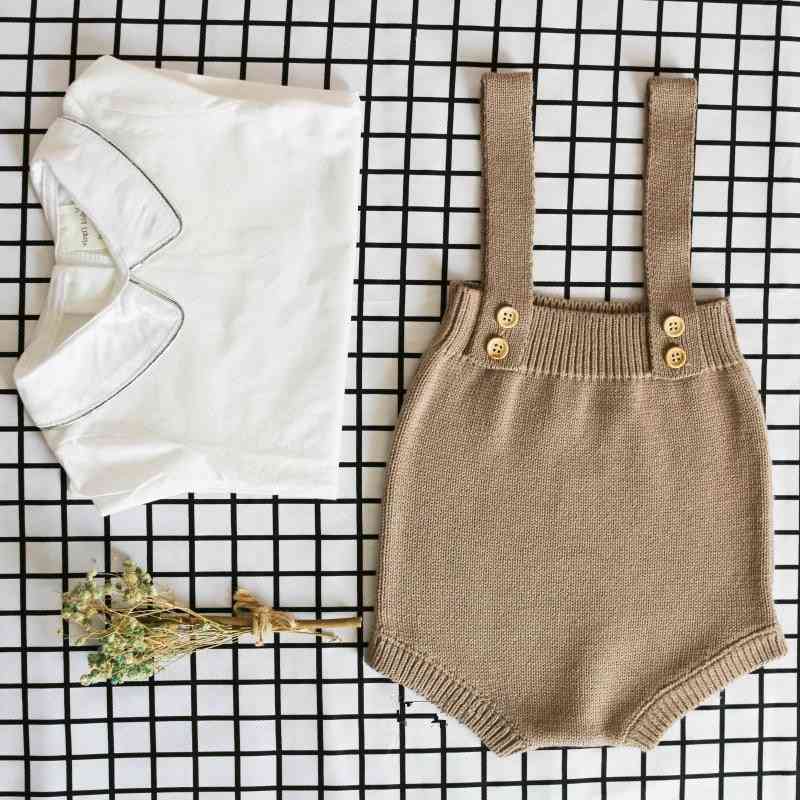 Cute Sleeveless, Knitted Romper- Jumpsuit For Babies