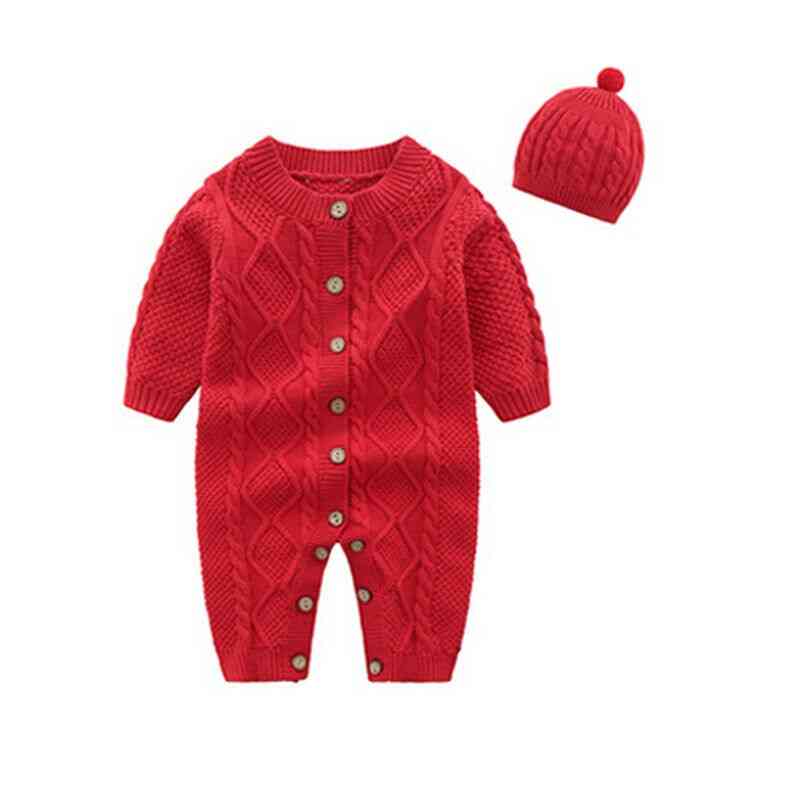 Newborn Baby Girl / Boy Jumpsuit & Hat, Warm Clothes
