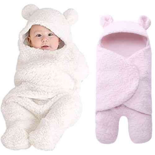 Newborn Baby Boy, Girl Swaddle Sleeping, Cotton Sleepwear Blanket Prop