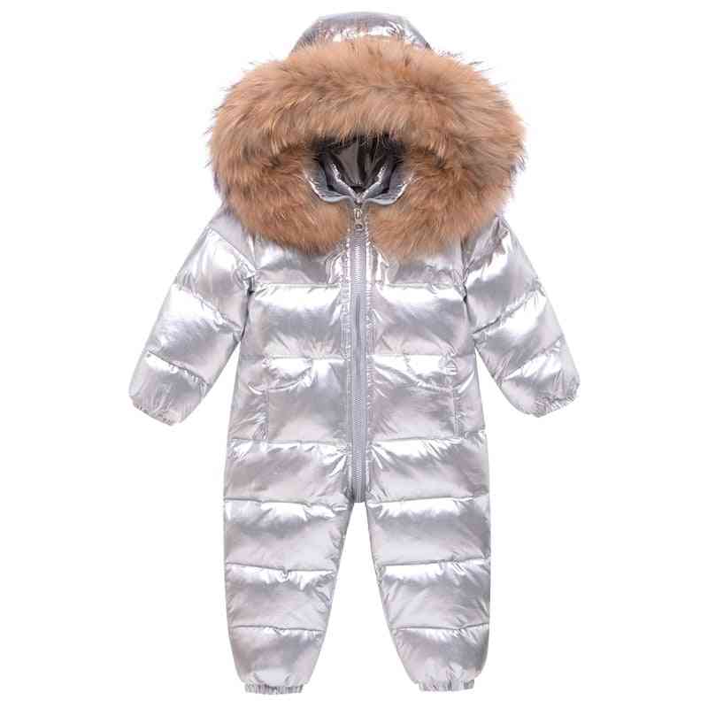 Baby Snowsuit Real Fur, Waterproof, Jumpsuit
