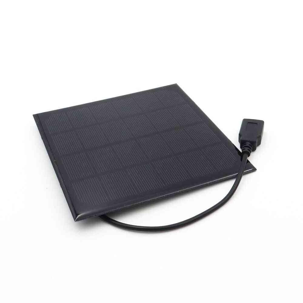 6v 3w polykrystallinsk solcellepanel med kabeltråd DIY solbatterilader