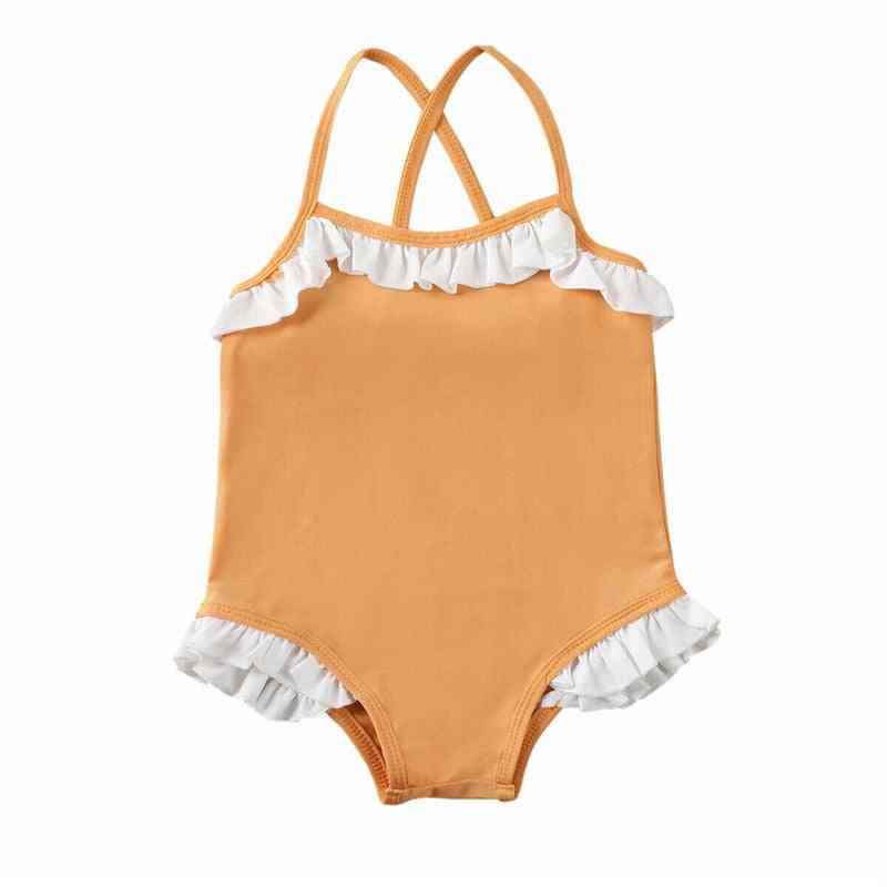 Toddler baby pojkar flickor cross sling baddräkt rufsad bikini badkläder barn semester flickor beach - a / 1y
