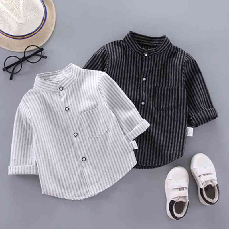 Long Sleeve, Striped Print-spring Shirts