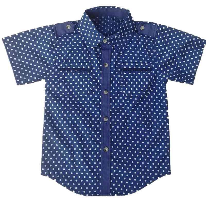 Boy Menino Camisa Shirts - Short Sleeve Classic Casual Clothing