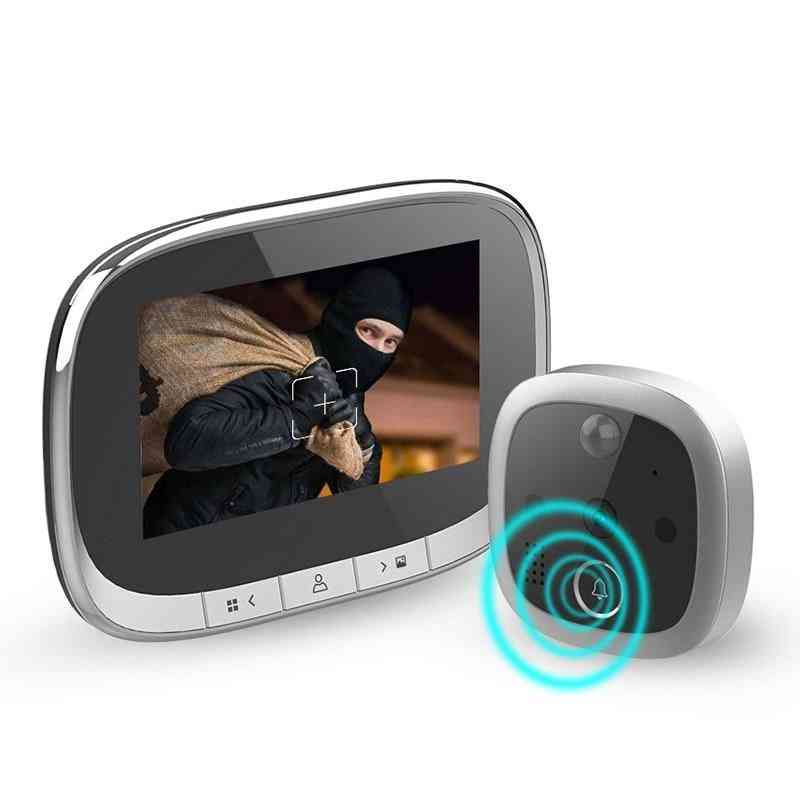 4.3 Inch Lcd Screen, Digital Door Bell Camera With Ir Night Vison