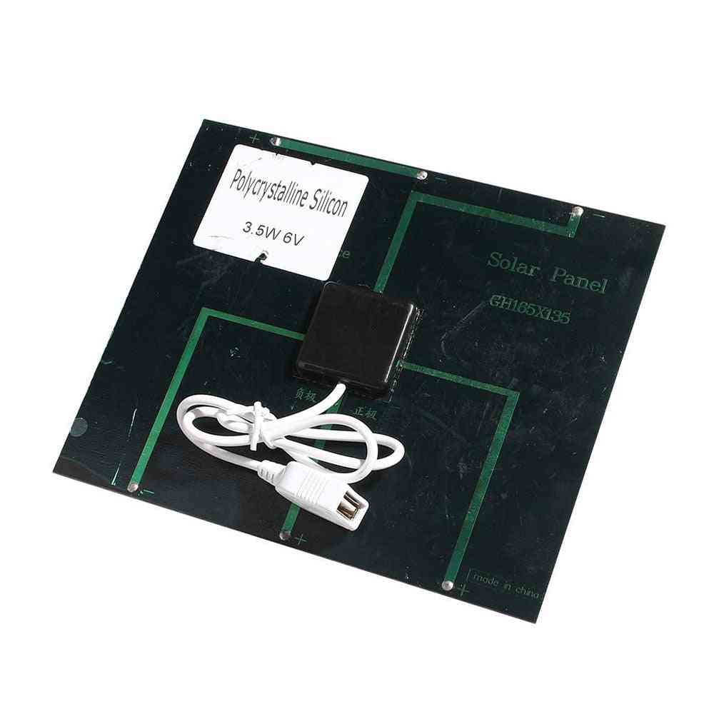 6v 3,5 W 580-600ma aurinkopaneelin USB-akkulaturi (165 * 135 * 2 mm)