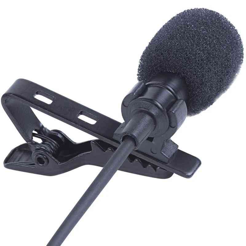Omnidirectional Mini Audio Microphone, Lavalier Tie Clip