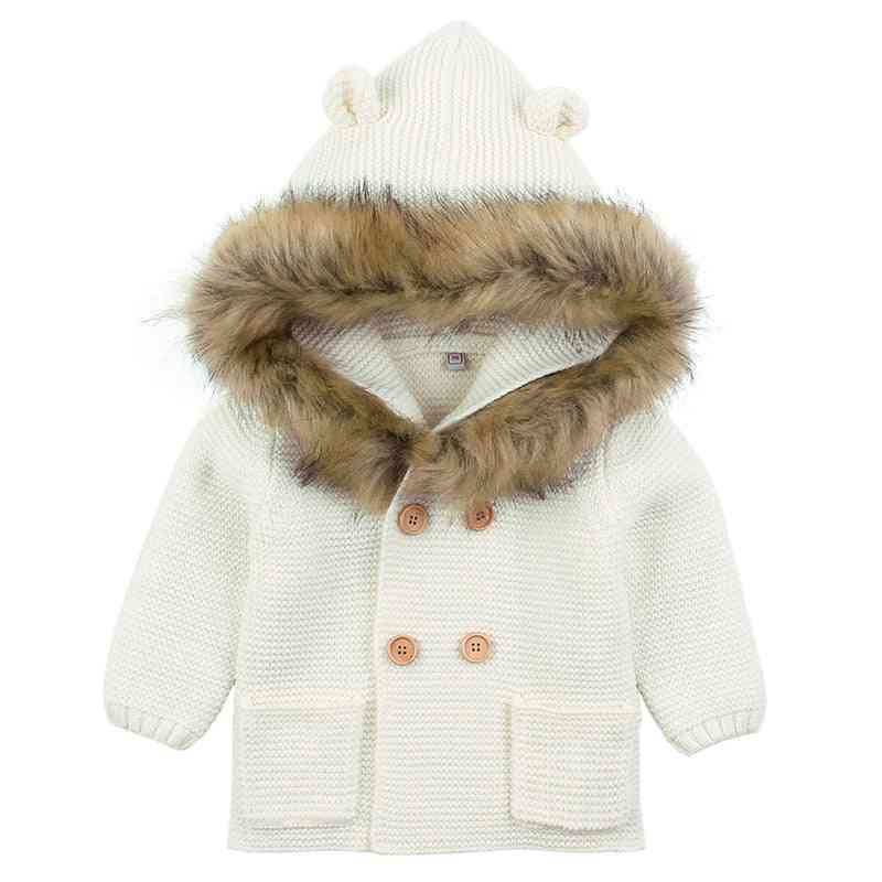 Baby/ Winter Warm Sweaters, Long Sleeve Hooded Coat