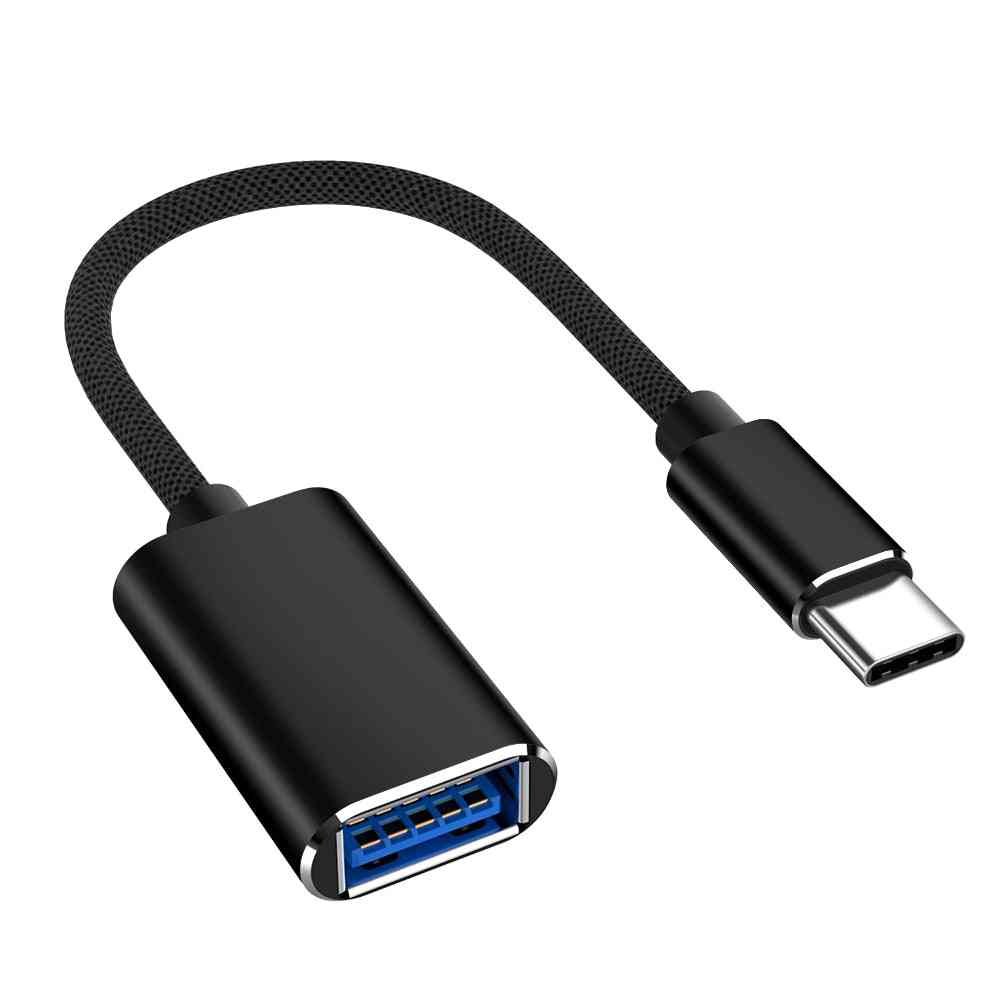 Câble adaptateur Câble USB 3.0 OTG de type C, Convertisseur USB3.0 Mâle vers Femelle Synchronisation de Données OTG pour Xiaomi Samsun Mi - Noir / 15cm