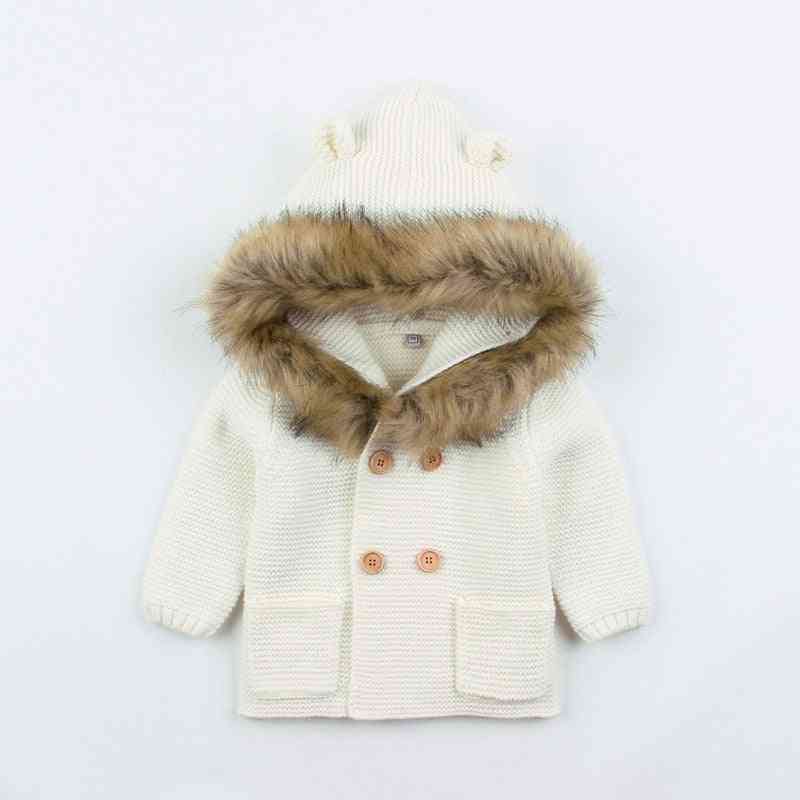 0-24m vinter baby gutter / jenter, jakker antrekk, varme hette gensere - E1 / 6m