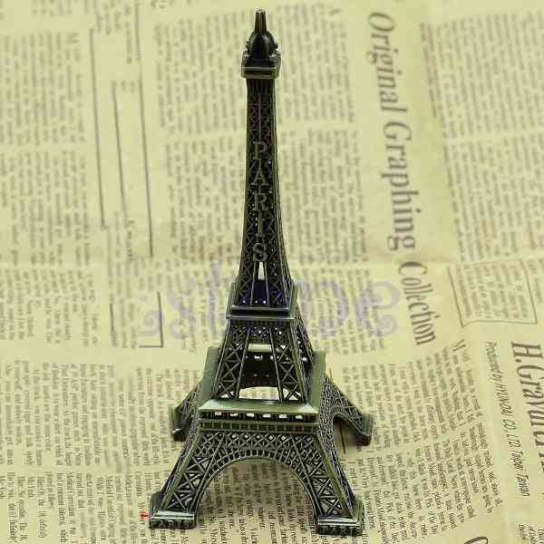 15cm retro legering bronzen toon Parijs Eiffeltoren -