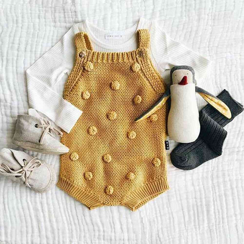 Winter Sweater Sleeveless Jumpsuit Outfits For Baby