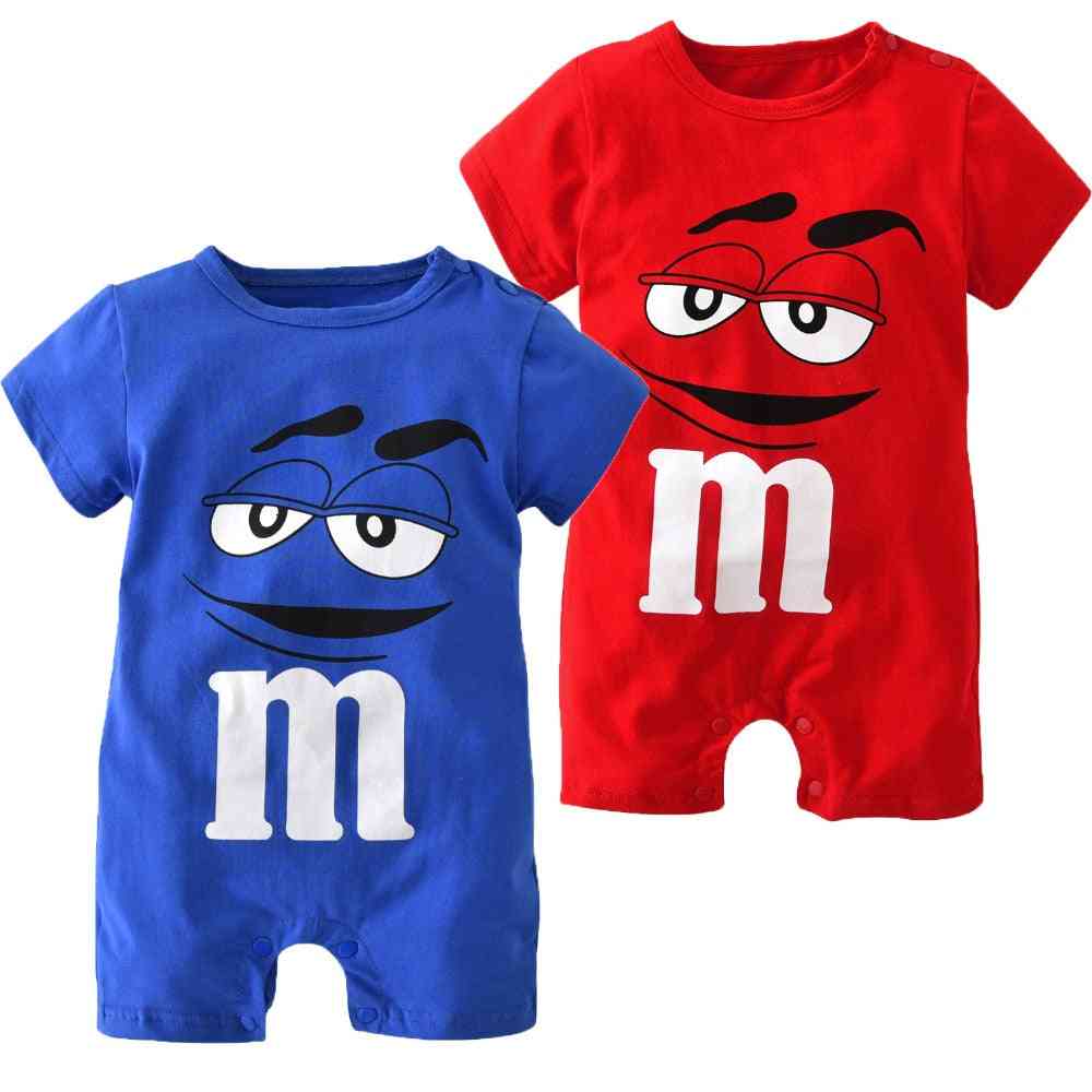 Newborn Baby Clothing Cartoon Printing, Short Sleeved, Jumpsuit For Girl Clothes