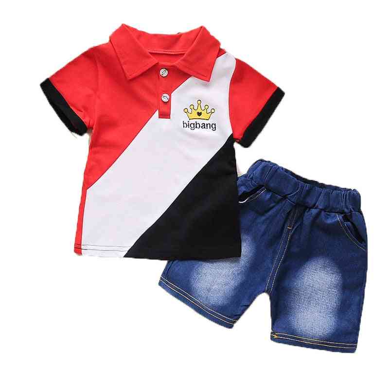 Baby Summer Clothes Suit, Gentleman Style, Shirt +pants