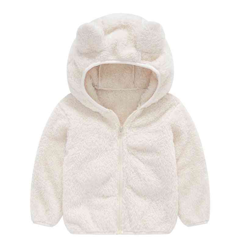 Casaco de orelha de bebê fofo, outono e inverno, jaqueta com capuz