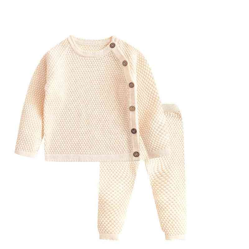 Baby Boy Clothes Set Autumn, Winter, Solid Color, Long Sleeve Tops+pants Outfits