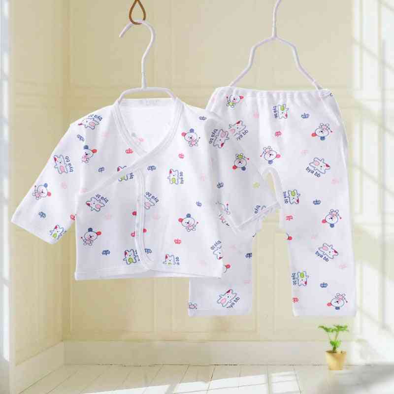 Cartoon Animal Pattern -cotton Nightwear Set  For Babies
