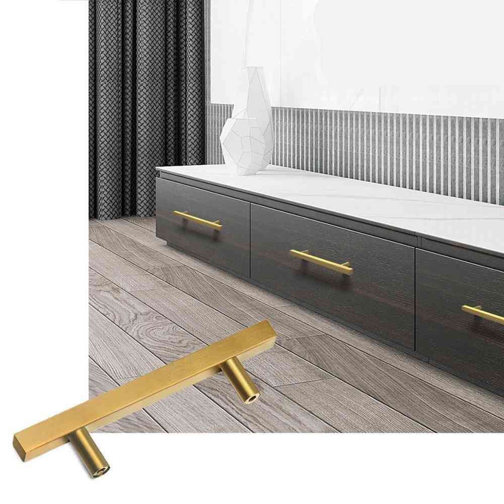 Gold Furniture Pulls Square Bar Handles -stainless Steel Drawer Dresser