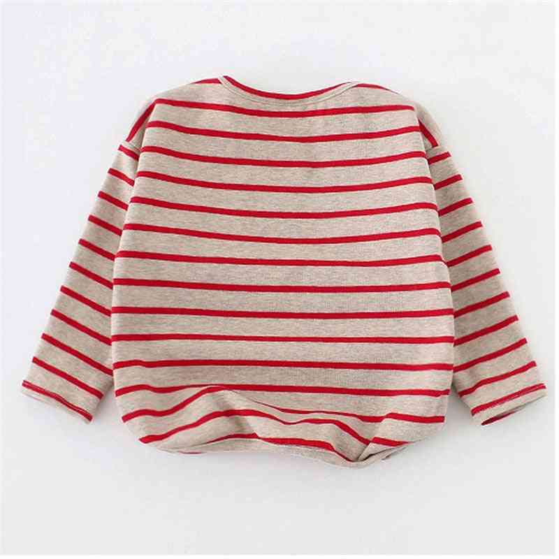 Striped, Long Sleeve Tops  For Kids