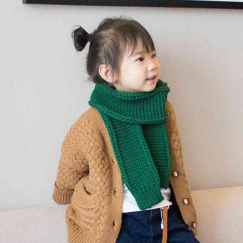 Bébé écharpe fille hiver plus chaud enfants laine tricoté écharpes nouveau-né garçon enfants solide chaud cou doux bufanda bebe