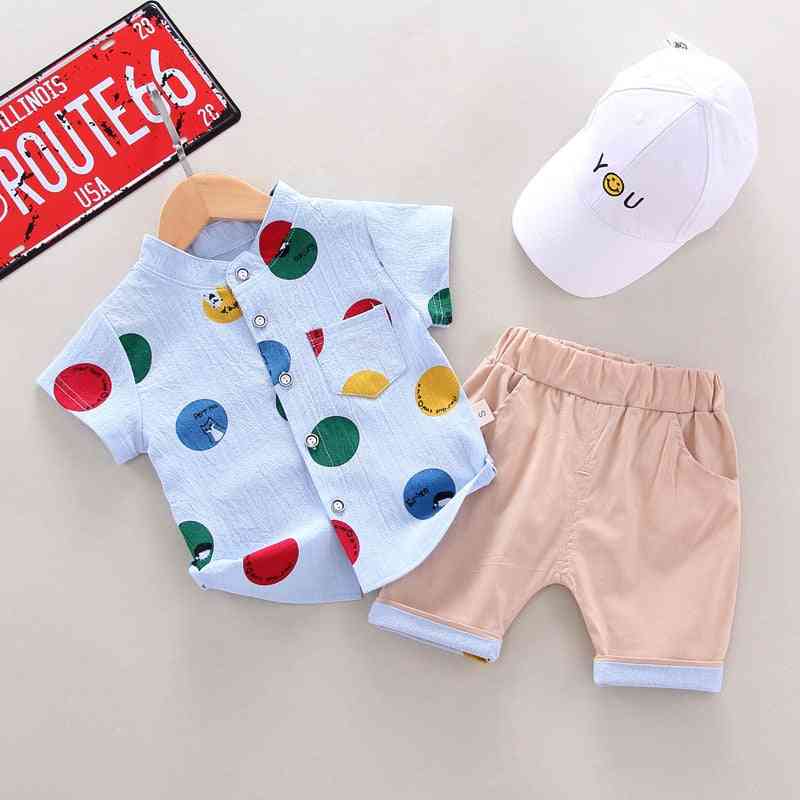 Summer Baby Boy Printed Shirt & Pants,s Sports Suit