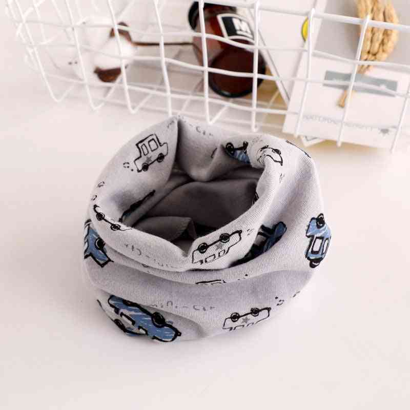 Baby Car Pattern Scarf For Autumn & Winter, Cute O Ring Collars
