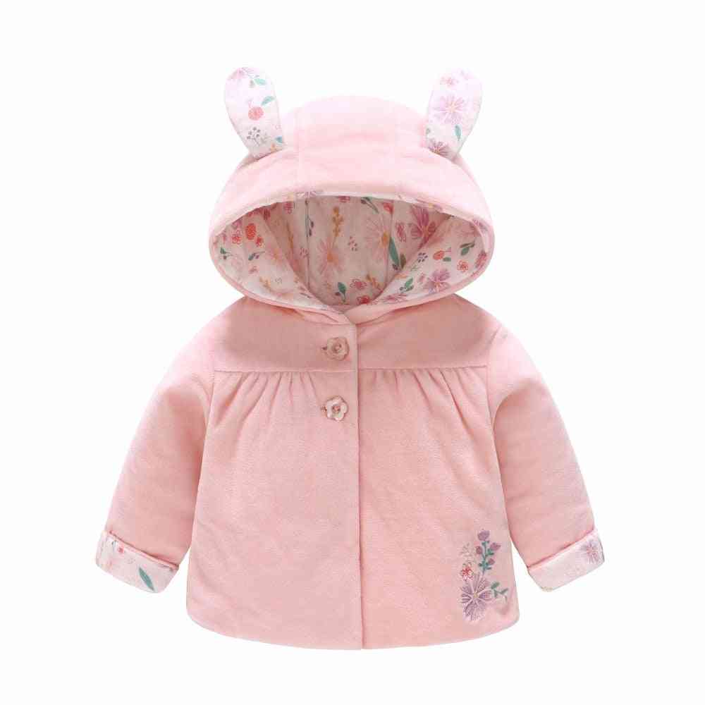 Baby meisjesjas herfst, winter bovenkleding - roze1 / 6m