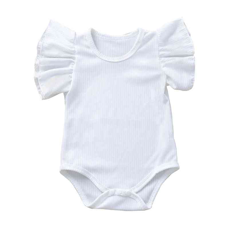 Baby flicka bomull kortärmad bodysuit kläder