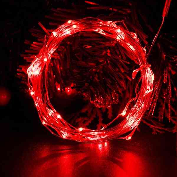 Led String Battery Operated Wire Fairy Garland Light