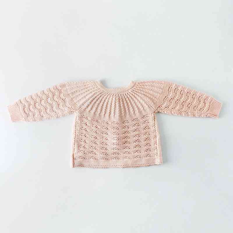 Nuevo conjunto de ropa de mameluco de rebeca de punto con diseño de hojas de suéter para niñas y niños