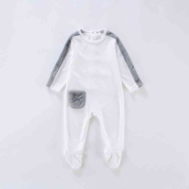 Newborn Winter Romper, Long-sleeve Footed Clothes