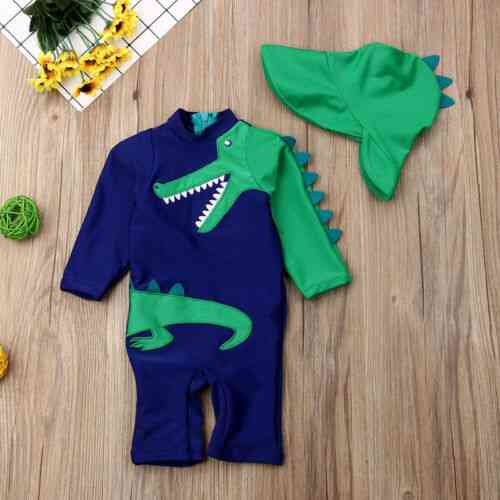 2pcs Dinosaur Swimsuit For Baby Boy