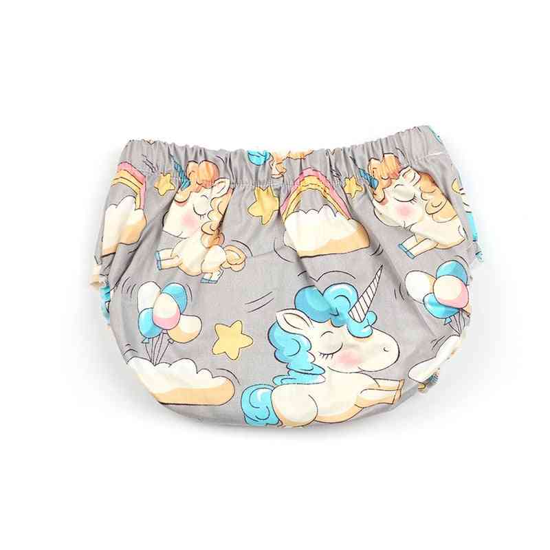 Verano bebé niño algodón pantalones cortos para niños pequeños pp pantalones- niñas / niños pañales cubre pañales bombachos, unicornio infantil impreso ropa de bebé 0-2y - 01 / 3m
