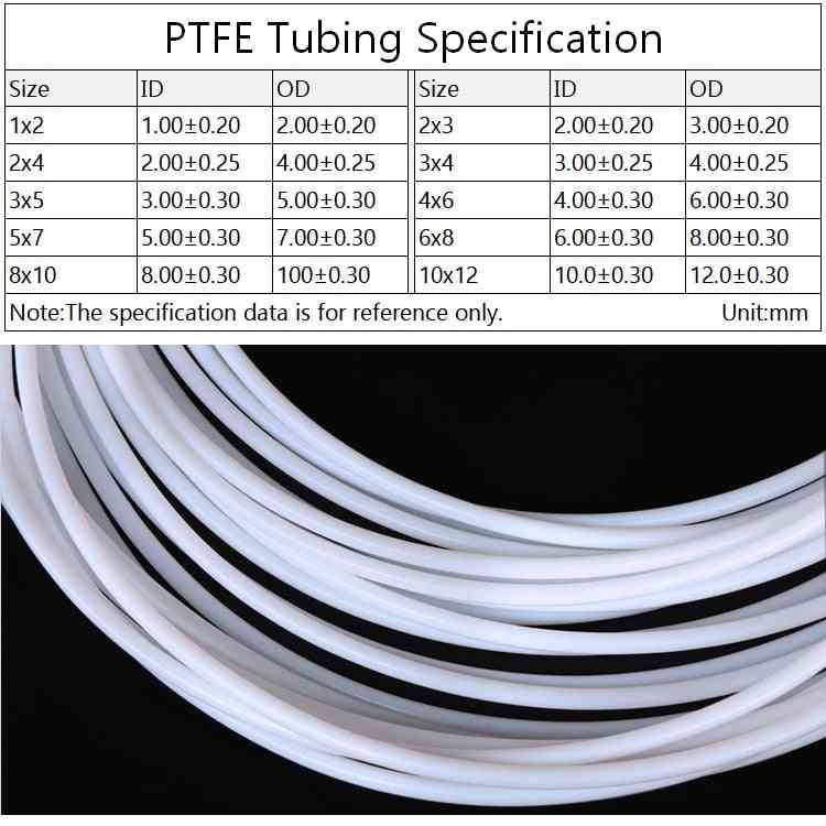 1 m-600 / 3kv- tubo in ptfe- 1 metro (0,5 mm x 1 mm) -
