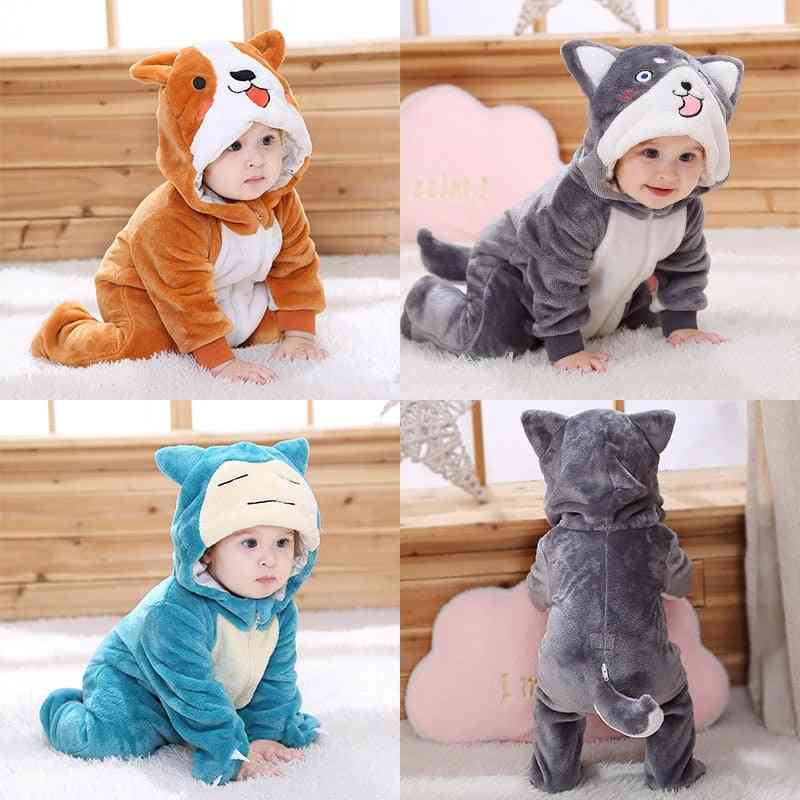 Söpö husky-koira kigurumi vauva lapset sarjakuva eläin cosplay puku lämmin pehmeä flanelli onesie pyjama vartalon puvut