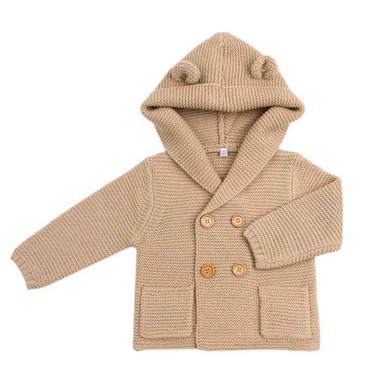 Vår infanter baby tröja höst vinter bomull ytterkläder pojke flicka kappa kläder - m / 6m
