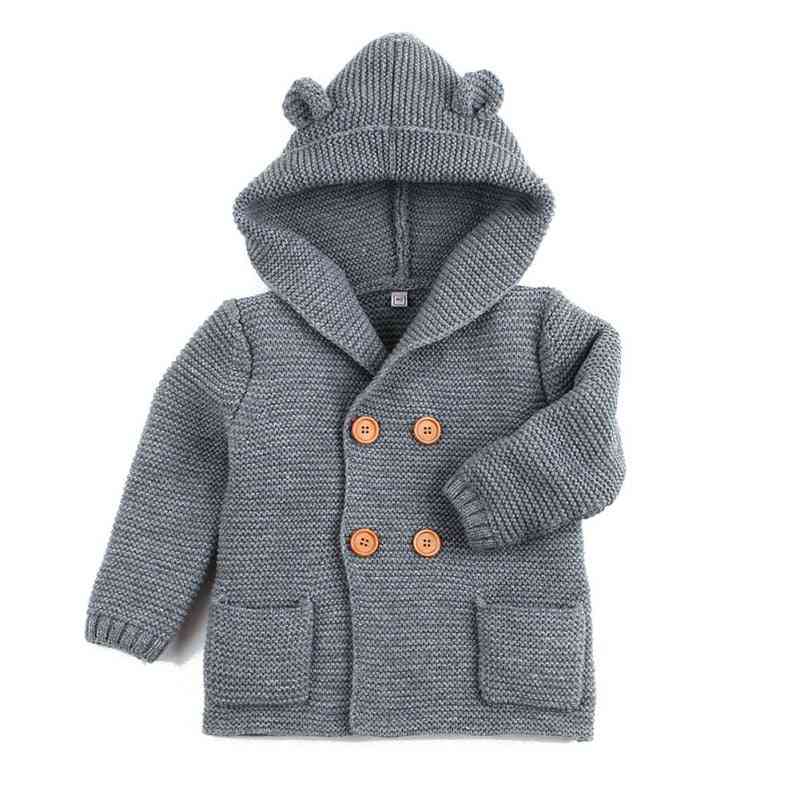 Vår infanter baby tröja höst vinter bomull ytterkläder pojke flicka kappa kläder - m / 6m