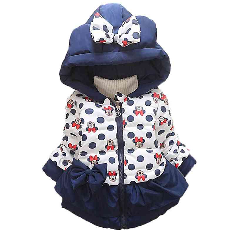 Dětské oblečení dětské s kapucí / kabáty zimní batole teplé karikatury, bunda Minnie Mickey dětské vrchní oblečení
