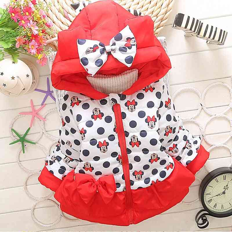 Baby Clothing Kids Hooded / Coats Winter Toddler Warm Cartoon, Minnie Mickey Jacket Baby Outerwear