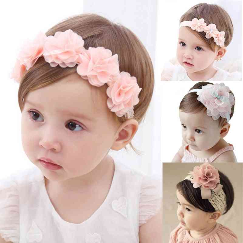 Baby Headband, Flower Bows -sweet Hair Bands